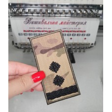 Шеврон Підполковник військовий, колір тканини мультікам, піксель, олива. Замовити нашивки зі званнями ЗСУ