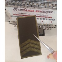 Шеврон звання Сержант, колір тканини олива, піксель, мультікам
