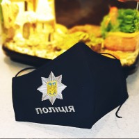 Захисна маска для обличчя з емблемою поліції