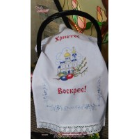 Рушнык пасхальный "Церковь" с вышивкой Рушнык пасхальный "Церковь" с вышивкой