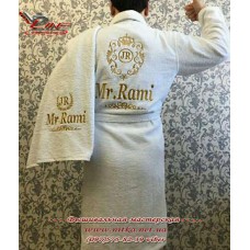 Халат мужской с вышивкой, большой выбор, разные цвета, размеры M, L, XL, 2 XL, 3 XL, 4 XL