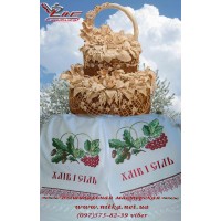 Вышитый рушник под каравай «Дуб и калина»
