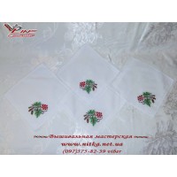 Салфетка с вышивкой "Дуб и калина"